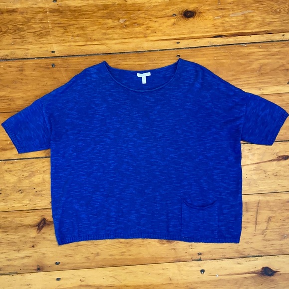 Eileen Fisher Tops - Eileen Fisher Cropped Boxy Linen Tee